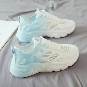 Female Footwear Running Women s Shoes Mesh Breathable Wedge Sports Sneakers Pink Athletic Offers Young On Sale Korean Urban A 39 35
