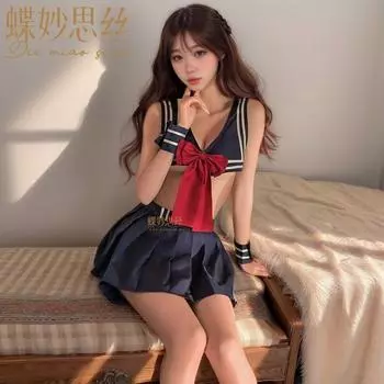 Женская матроска в морском стиле, чистый раздельный студенческий костюм, соблазнение, школьница, кампусный стиль, веселье 5 S (generation sticker code)