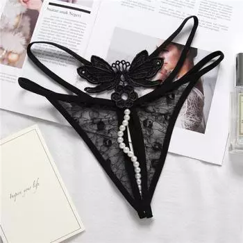 Female Sexy Young Embroidery Lace Thong Hollow G-stings T-back Panties Panties Underwear Lingerie B