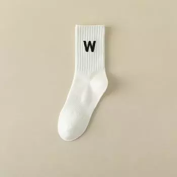 Female Spring and Autumn Fashion New Cotton Sports Tube Socks 1 pair