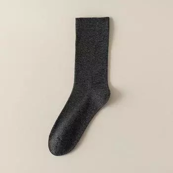 Female Spring and Autumn White Moon Without Bone In The Tube Pile Pile Cotton Socks 1 pair