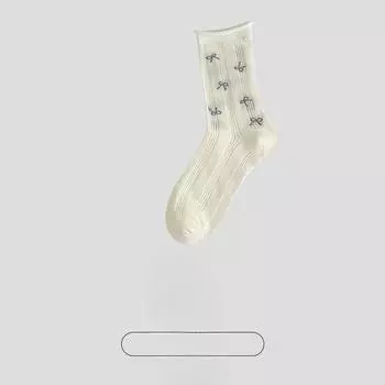 Female Summer Thin Section New Ballet Wind Bows Tube Pile In The Pile of Socks 1 pair