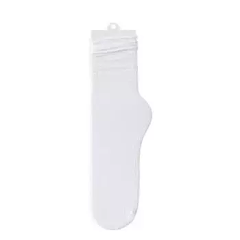 Female Summer Thin Section Simple All Match Pure Color Show Thin Tube Ice Ice Pile Socks 1 pair