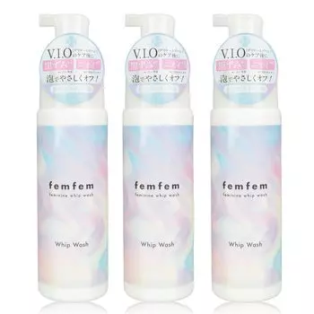 femfem Whip Body Wash Fem Care Delicate Zone Протирочное мыло Vio Blackhead Soap Увлажняющее дезодорирующее 200 мл Набор из 3 шт.
