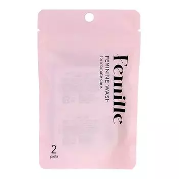 Femille Feminine Wash FD 2 упаковки для деликатной зоны по 2 штуки без отдушек, кислотный, высушенный методом сублимационной сушки, без мыла, без консервантов, белый