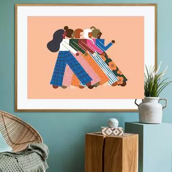 Feminism Definition Print Feminist Poster Womens March Gifts Minimalist Wall Art Canvas Painting Pictures for Woman s Room Decor 21x30cm No Framed красный