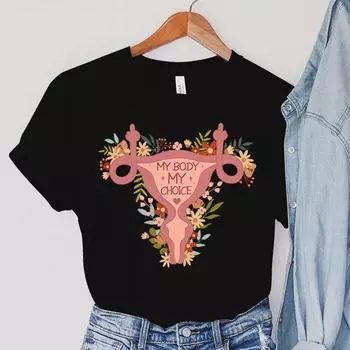 Феминистская сильная женщина, женская одежда, футболки с цветочным принтом, Harajuku, винтажные женские топы, женские повседневные модные футболки XXL