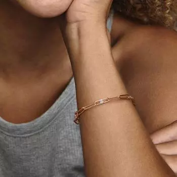 Femme Regalos браслет из розового золота 925 пробы, оригинальные модные подвески, амулеты для женщин, девушек, леди, лучший подарок на свете 17cm