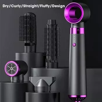 Фен 5 в 1, безопасный уход за волосами, укладка, отрицательные ионы, постоянный анион, электрические фены OneStep, фен, горячий холодный воздух, стайлер, расческа EU