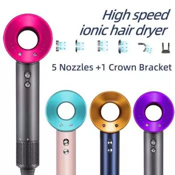 Фен 5 в 1 комплект, расческа с горячим воздухом, профессиональная щипцы для завивки волос, выпрямитель для волос, инструмент для укладки, бытовой фен для влажной и сухой уборки
