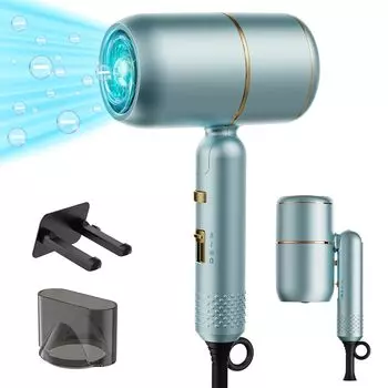 Фен Большой объем воздуха 1500 Вт, переключение воздуха, постоянная регулировка температуры, холодный/горячий 57, 3 уровня