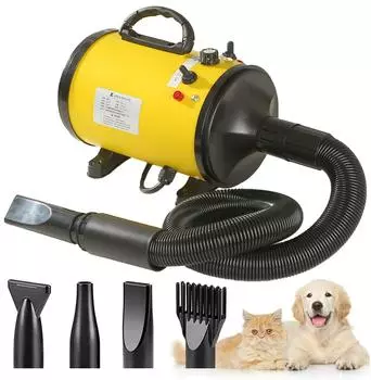 Фен для домашних животных с высокой мощностью и шумоподавлением Фен для кошек и собак Товары для животных US белый