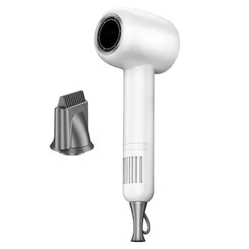 Фен для волос 1500 Вт Высокоскоростной нагревательный фен Большой объем воздуха x Мягкий и быстрый Высококонцентрированные отрицательные ионы 4 регулировки температуры 3 скорости потока воздуха
