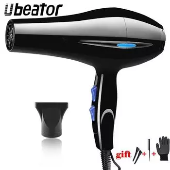 Фен для волос 220V 220V-UK Plug чёрный