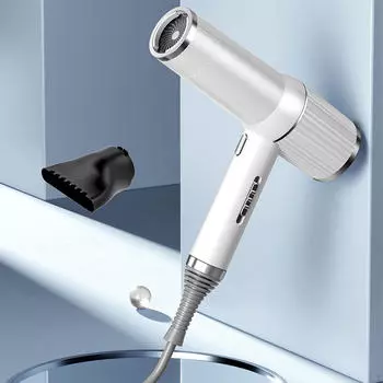 Фен для волос Blow Mini Air Blower с насадкой для общежития, путешествия, отеля, домашнего использования, салона gray 3 Nozzle