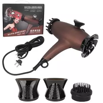 Фен для волос, быстрая сушка, шумоподавление, анион, дальний инфракрасный диапазон, постоянная температура, портативный профессиональный EU Plug