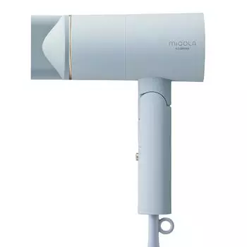Фен для волос Iris Ohyama MiCOLA, оснащенный инфракрасным быстрым большим ионизатором воздуха с насадкой Blue Rays, сушка, объем, HDR-M201-A
