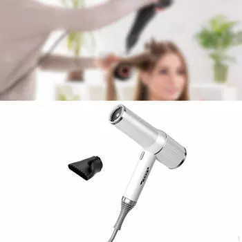Фен для волос Multiuse для вьющихся волос Dorm Hotel Women White 1 насадка White 3 Nozzle