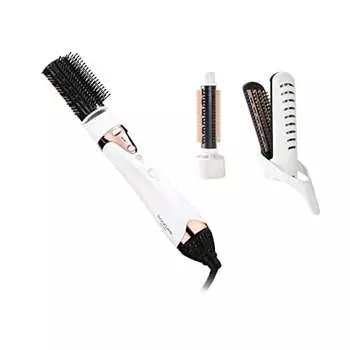 Фен для завивки волос Koizumi, отрицательные ионы, большой объем воздуха, 1000 Вт, автоматическое переключение горячего/холодного воздуха, 3 типа щеток, набор для волос, укладка, белый KHC-5050/W