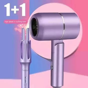 Фен для завивки волос Набор отрицательных ионов для ухода за волосами Гладкие и не вьющиеся вьющиеся волосы Прямые волосы Безопасность против ожогов 2PCS