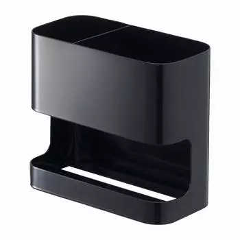 Фен и держатель для утюжка Yamazaki Jitsugyo, черный, приблизительно. Ш16 x Г8,5 x В14 см Держатель для фена Beautes для хранения утюжков для волос 7594