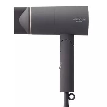 Фен Iris Ohyama MiCOLA с инфракрасным излучением, быстрое повреждение, большой фен с ионами воздуха и насадкой, темно-серые лучи, сушка, уменьшение, объем, HDR-M201-H