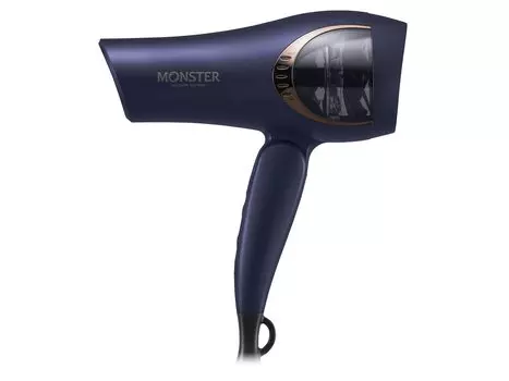 Фен Koizumi Monster, большой объем воздуха, быстрая сушка, автоматическое переключение режимов «горячий/холодный», отрицательные ионы, темно-синий KHD-W805A