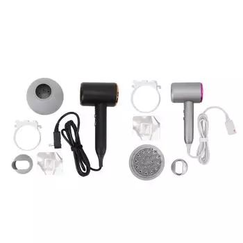 Фен с ионизацией 20000 об/мин Быстрая сушка Низкий уровень шума 2 температурных режима 3 скорости воздушного потока Фен Black