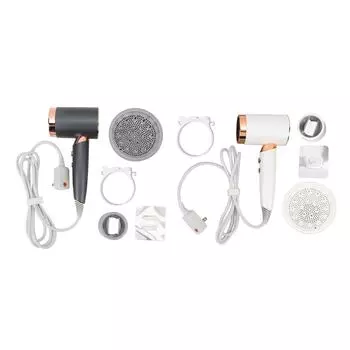 Фен с отрицательными ионами 1400 Вт 20000 об/мин Высокоскоростной Датчик контроля температуры Профессиональный Низкий уровень шума White