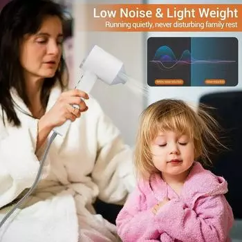 Фен с ЖК-дисплеем, 11000 об/мин, высокая скорость, сильный ветер, быстрая сушка, отрицательные ионы, профессиональный фен, уход за волосами, инструменты для укладки EU белый