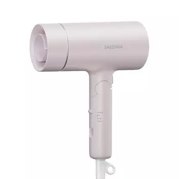 Фен SALONIA Glossy Care с большим объемом воздуха, быстрая сушка, легкий фен, розовый