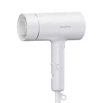 Фен SALONIA Glossy Care с большим объемом воздуха, быстрая сушка, легкий фен, белый цвет