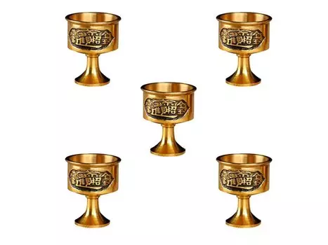 Фен-шуй Медная вода Вода Удачи Драконья вода Молитва за удачу товаров, Чашка, Чашка, Товары, Статуэтка, Интерьер, Чашка, (Набор 5)