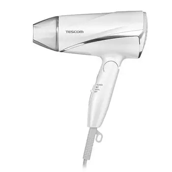 Фен Tescom с отрицательными ионами, холодный воздух, большой объем воздуха, белый TD330A-W