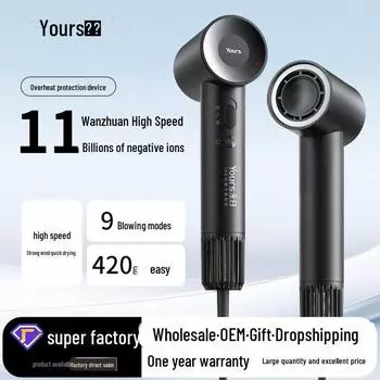 Фен Yongri со скоростью вращения 110 000 об/мин и отрицательными ионами для домашнего и салонного использования G3