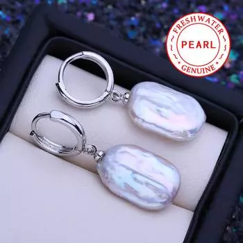 FENASY Натуральные пресноводные жемчужные серьги Модные барочные жемчужные серьги-кольца для женщин Подарок на день рождения Оптовая продажа A