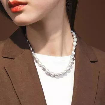 FENASY женское свадебное ожерелье 8-9 мм из натурального пресноводного жемчуга женские ювелирные изделия на юбилей 43cm белый