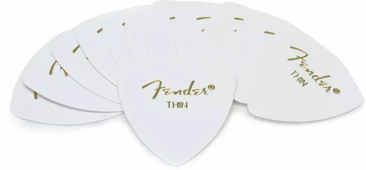 Fender 346 Shape White Thin 12 pieces Pick Fender Pick /