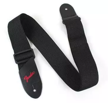Fender Fender Economy Strap RED Black Polyester Logo Straps Guitar Strap 2