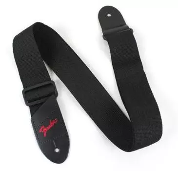 Fender Fender Economy Strap RED Black Polyester Logo Straps Гитарный ремень 2