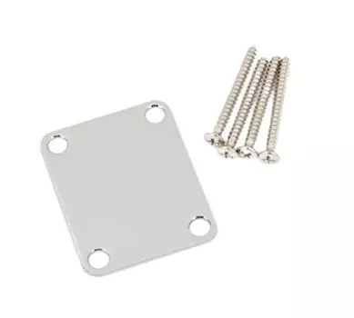 FENDER FENDER гитарная грифовая пластина NECK PLATE CH (Крыло) 4-БОЛТОВЫЙ ВИНТАЖНЫЙ СТИЛЬ (БЕЗ ЛОГОТИПА)