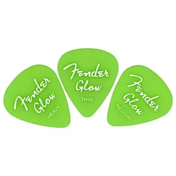 Fender Fender Glow In The Dark 351 Медиаторы Гитарные медиаторы Набор из 12 штук 12 шт. в упаковке