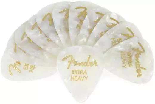 Fender Fender Pick 351 Shape Premium Extra White 12 Count Picks, Heavy, Moto,