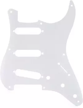 Fender Fender Pickguard STRATOCASTER PICKGUARDS БЕЛЫЕ 8-ОТВЕРСТИЙ В ВИНТАЖНОМ СТИЛЕ 50-Х ГОДОВ ИЗ НЕРЖАВЕЮЩЕЙ СТАЛИ