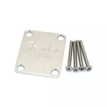 Fender Parts American Series Bass Neck Plate с 4-болтовым штампом Fender® Corona (Хром)