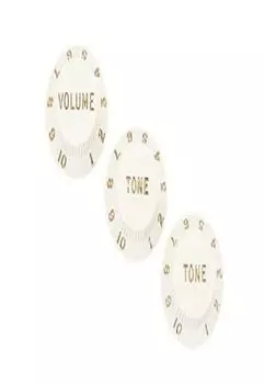 Fender Parts Parchment Stratocaster® Knobs, (Volume, Tone, Tone) (3)
