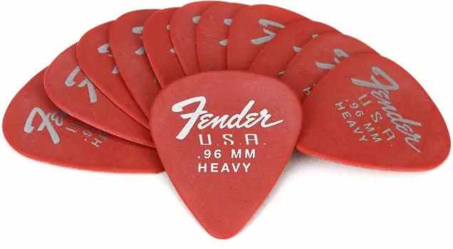 Fender Pick 351 12 Fiesta Red Dura-Tone .96 Pick,