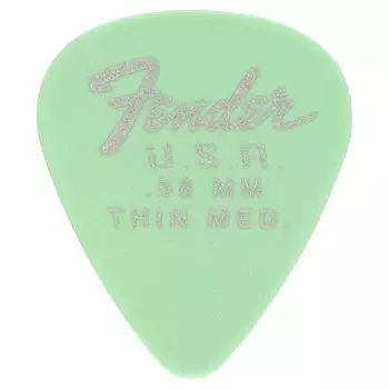 Fender Pick 351 12 Surf Green Dura-Tone .58 Pick,