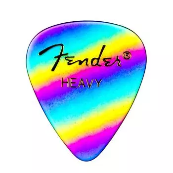 Fender Pick 351 Heavy Shape, Rainbow, (12)