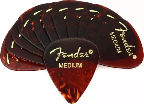 Fender Pick Tortoise 351 Medium Shell, Shape, (12)